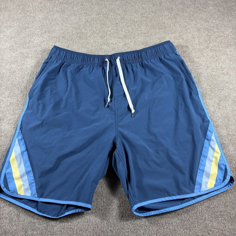 Fair Harbor‎ Anchor Swim Trunks Shorts Men's 3XL Blue Board Lined Drawstring